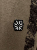 Line lace wide sweat pants(Coffee)