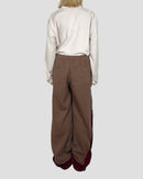 bi-color wide sweat pants