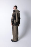 Line lace wide sweat pants(Coffee)