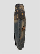 Panelled Denim Skirt(Brown Blue)