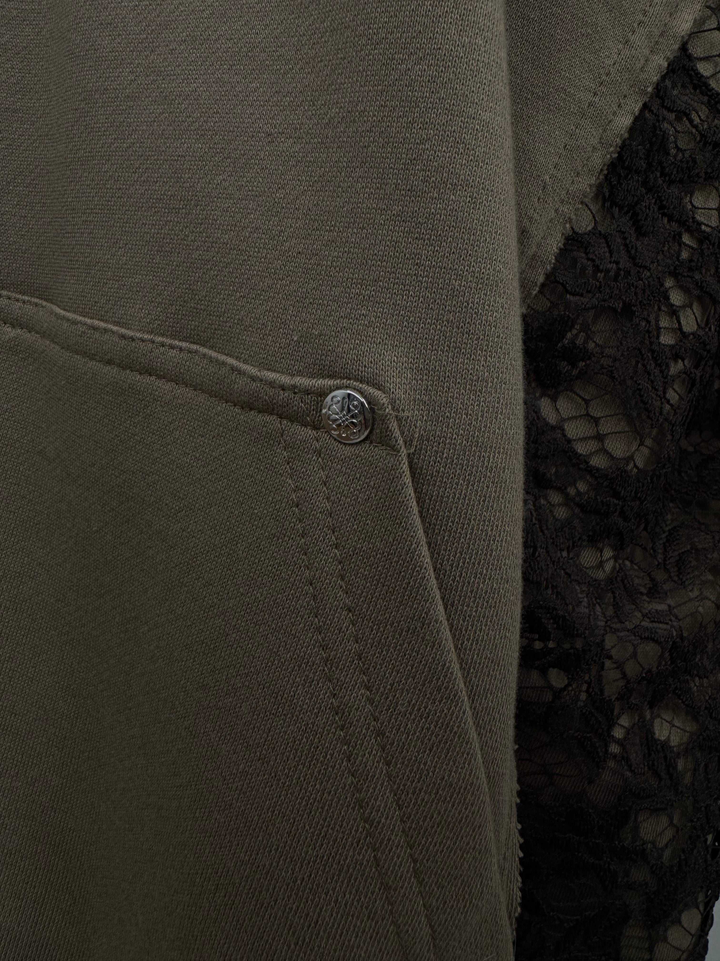 Lace heavy weight pullover(Coffee)