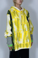 bi-color paint hoodie