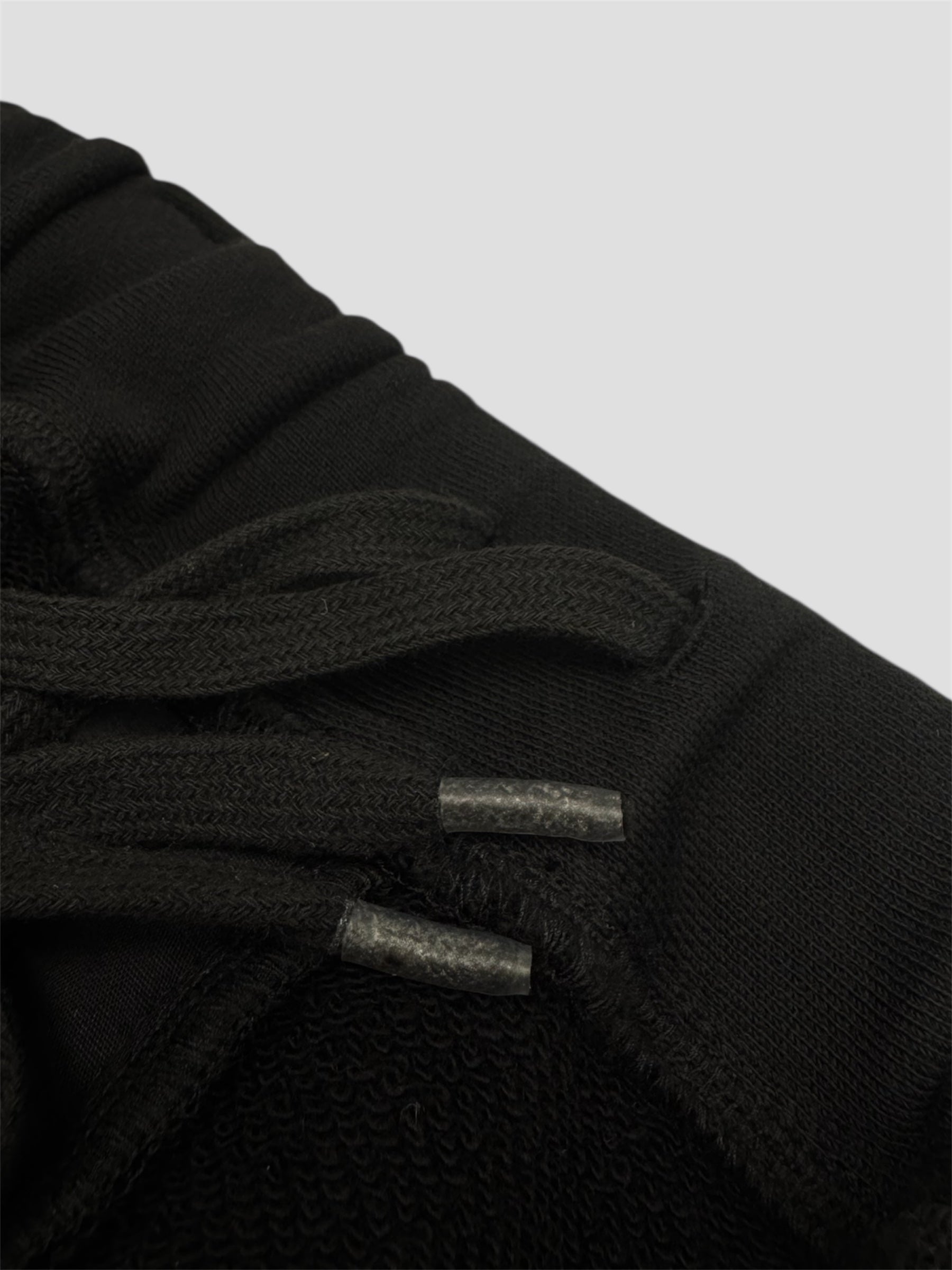Line lace wide sweat pants(Black)