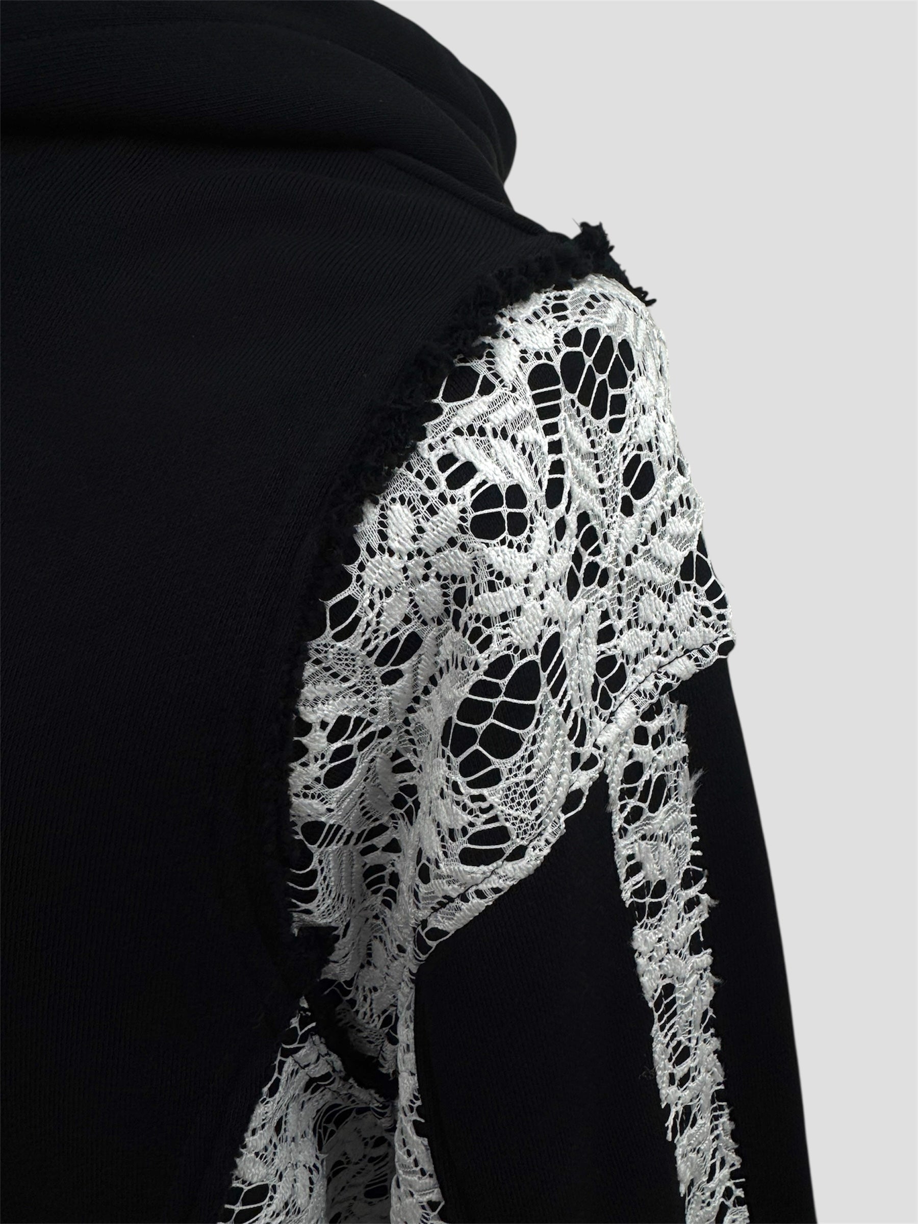 Lace heavy weight pullover(Black)