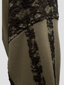 Lace heavy weight pullover(Coffee)