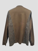 Seam lace mix over size T-shirt(Coffee)
