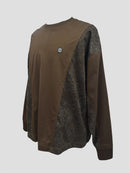 Seam lace mix over size T-shirt(Coffee)