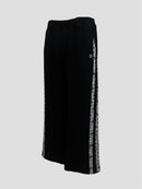 Line lace wide sweat pants(Black)