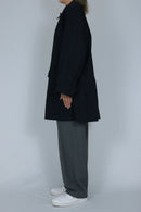 Big collar over size coat